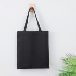 Wholesale Women Simple Solid Color Canvas Shopping Bag - Image 3