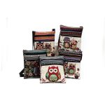 Wholesale Women'S Ethnic Double Zip Owl Print Shopping Bag - Image 3