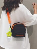 Wholesale Street Fashion Simple Contrast Canvas Crossbody Bag - Image 3