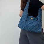 Wholesale Stylish Large Capacity Denim Canvas Tote Bag - Image 4