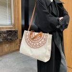 Wholesale Women Casual Design Canvas Shoulder Handle Tote Bag