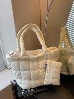 Wholesale Women Fashion Casual Solid Color Space Cotton Tote Bag - Image 4