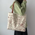 Wholesale Women Cartoon Animal Print Large Capacity Canvas Tote Bag - Image 3