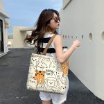Wholesale Women'S Fashion Anime Large Capacity Canvas Tote Bag - Image 4