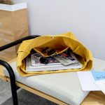 Wholesale Women Casual Design Solid Color Canvas Shoulder Handle Tote Bag - Image 4