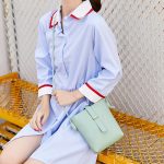 Wholesale Women Fashionable Simple Solid Color Square Zipper Mini Single Shoulder Crossbody Bucket Bag - Image 3