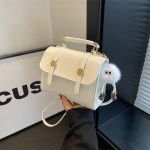 Wholesale Women Fashion Retro Solid Color Pendant Small Square Crossbody Bag - Image 2