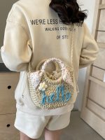 Wholesale Women Fashion Casual Vacation Straw Woven Beach Handbag - Image 3