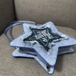 Wholesale Women Fashion Casual Denim Five-Pointed Star Embroidered Letter Tassel Crossbody Bag - Image 4