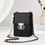Women Fashion Casual Solid Color Chain Crossbody Bag - Image 3