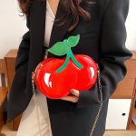 Wholesale Women Fashion Cute Fruit Cherry Shape Small Round Creative Crossbody Bag - Image 3