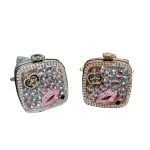 Wholesale Mini Square Acrylic Round Fashion Crossbody Rhinestone Bag - Image 5