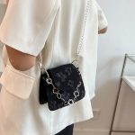 Wholesale Women Fashion Elegant Solid Color Floral Mini Chain Crossbody Bag - Image 4