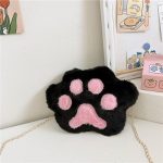 Autumn And Winter Plush Bear'S Palm Small Round Bag - Image 4