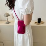 Women Casual Simple Solid Color Mobile Phone Crossbody Bag - Image 4