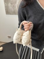 Women Fashion Cute Solid Color Bowknot Crossbody Bag - Image 4