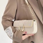Wholesale Women Fashionable Simple Rhomboid Flap Chain Shoulder Bag - Image 3