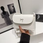 Women Fashion Casual Solid Color Bowknot Buckle Crossbody Bag - Image 4