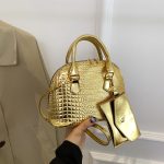 Wholesale Fashion Solid Color Crocodile Handbag Crossbody Bags - Image 4