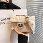 Wholesale Fashion Solid Color Embroidery Square Crossbody Bag - Image 2