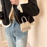 Wholesale Fashion Solid Color Chain Mini Crossbody Bag - Image 4