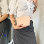 Wholesale Women Fashion Simple Solid Color Zipper Crossbody Bag - Image 3