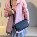 Women Fashion Casual Solid Color Rectangle Crossbody Bag - Image 3