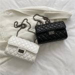 Women Fashion Simple Solid Color Chain Square Crossbody Bag - Image 4