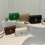 Wholesale Simple Solid Color Lock Square Crossbody Bag - Image 4