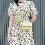 Women Fashion Simple Solid Color Wallet Pendant Square Crossbody Bag - Image 3