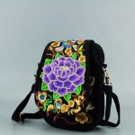 Wholesale Women Bohemian Ethnic Floral Embroidered Design Crossbody Zip Bag - Image 4