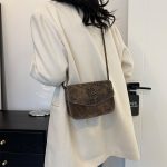 Women Fashion Solid Color Pattern Hollow Square Flap Cross Body Bag - Image 4