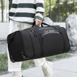 Wholesale Men Casual Sports Travel Foldable Wheels Oxford Duffle Bag - Image 2