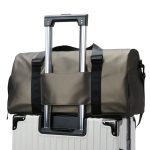 Men Leisure Sports Alphabet Large Capacity PU Duffle Bag - Image 2