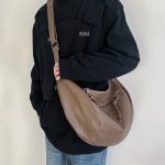 Wholesale Men'S Fashion Casual Solid Color Large Capacity Motorcycle Cycling Crossbody Bag