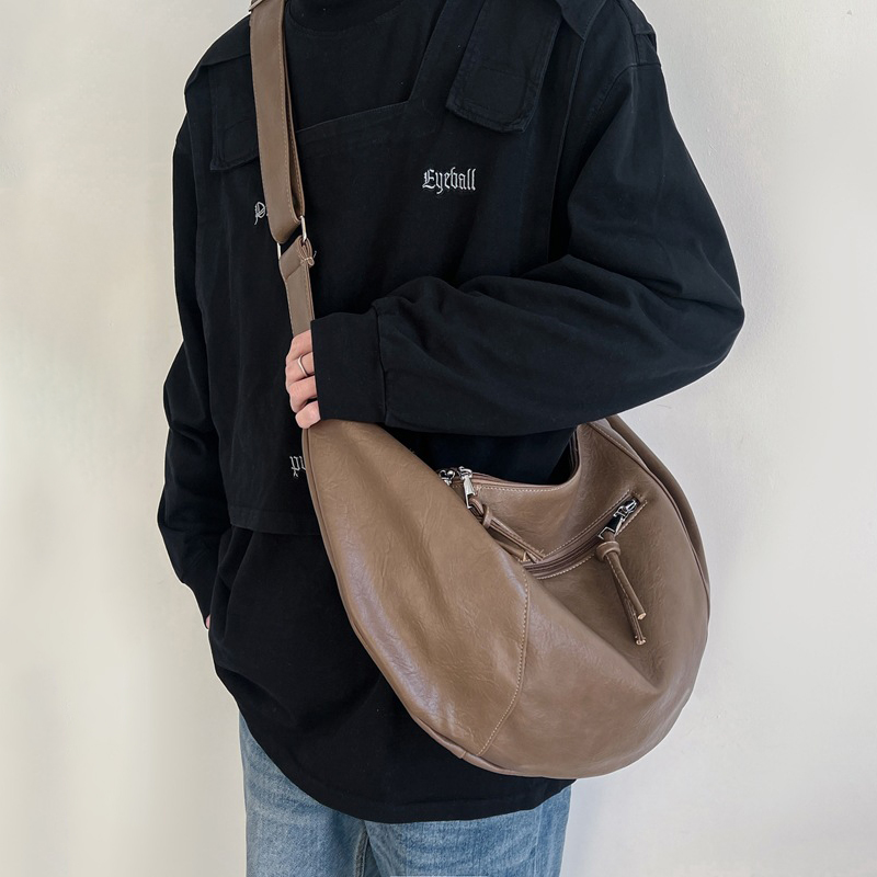 main_3-1756 Wholesale Men'S Fashion Casual Solid Color Large Capacity Motorcycle Cycling Crossbody Bag - Image 1