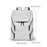 Wholesale Men'S Fashion Casual Large Capacity Leather Travel Waterproof Backpack - Image 4