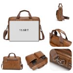 Wholesale Men'S Fashion Casual Retro Large Capacity Shoulder Crossbody Handbag Business Briefcases Bags - Image 4