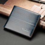 Men Casual Basic Letter Embossing Folding Design Multi-pocket PU Wallet - Image 4