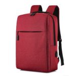 Unisex Basic Design Solid Color Canvas Backpack - Image 4