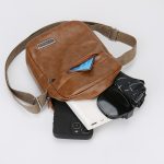 Men Fashion Simple Retro Pu Leather Business Crossbody Bag - Image 5