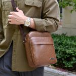 Men Casual Versatile PU Crossbody Bag