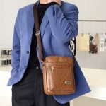 Men Casual Versatile PU Crossbody Bag