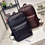 Casual Men Travel Bag Large Capacity Pu Leather Backpack - Image 4