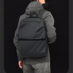 Simple Solid Color Men Large Capacity Casual Backpack - Image 4