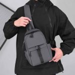 Men Leisure Sports Commuter Chest Bag - Image 4