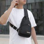 Men Casual Commuter Zipper Oxford Chest Bag - Image 2