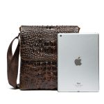 Men'S Fashion Casual Leather Crocodile Pattern Crossbody Bag - Image 2