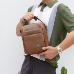 Men Fashion Casual Business PU Crossbody Bag - Image 5