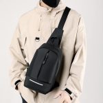 Men'S Casual Color Matching Wear-Resistant Oxford Cloth Chest Bag - Image 3